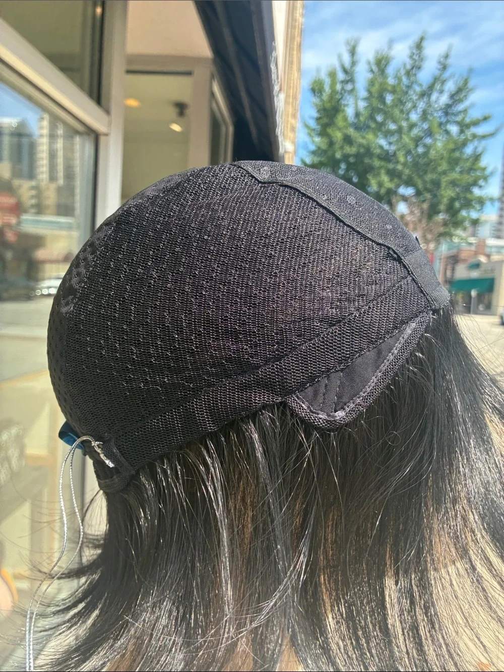 Hand stitched Black Short Layered Women's Wig with Bangs